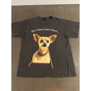 Vtg 1998 Taco Bell Chihuahua 'Here Lizard, Lizard T-Shirt two Sided Size Large